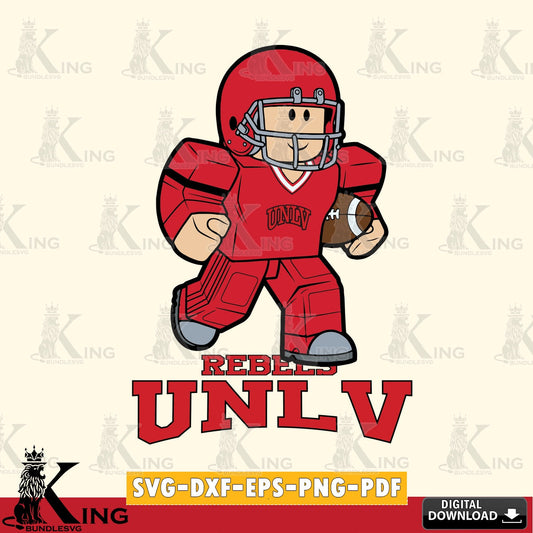 UNLV Rebels Roblox Player Rugby SVG file , NCAA Cricut,  File cut , Digital Download , PDF File