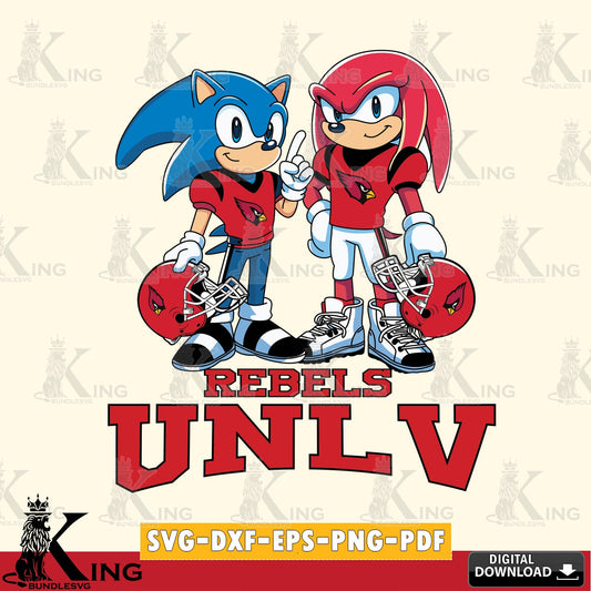 UNLV Rebels Sonic And Knuckles Football SVG file, Vector , Digital Download , PDF File , Instant Download