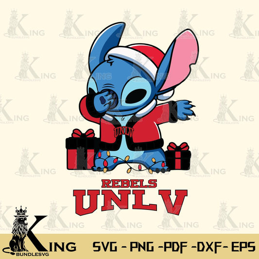 UNLV Rebels Stitch Merry Christmas Svg Eps Dxf Png File, Digital Download