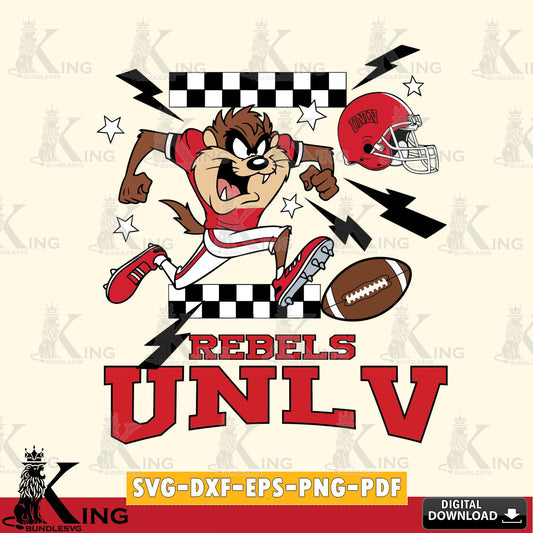 UNLV Rebels Taz Football Lightning SVG file, Cut file  , Digital Download , Instant Download, Taz svg, NCAA svg