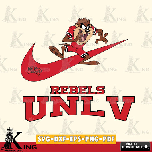 UNLV Rebels Taz Football Nike SVG file, Cut file  , Digital Download , Instant Download, Taz svg, NCAA svg