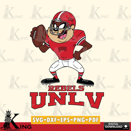 UNLV Rebels Taz Football Player SVG file, Cut file  , Digital Download , Instant Download, Taz svg, NCAA svg
