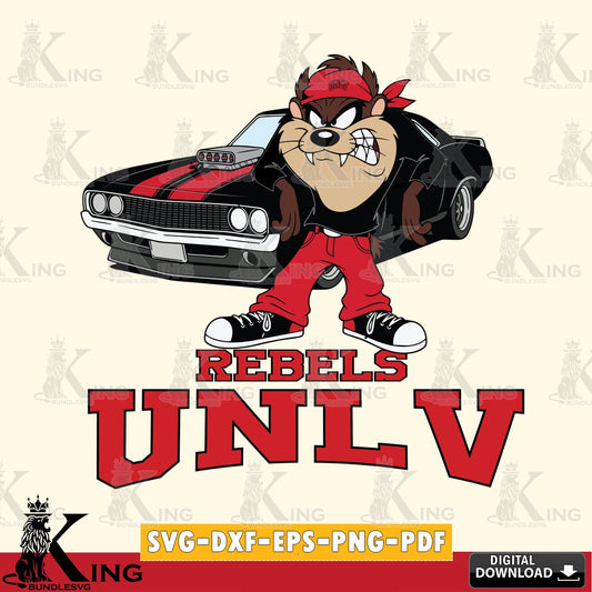 UNLV Rebels Taz Racing Car SVG file, Cut file  , Digital Download , Instant Download, Taz svg, NCAA svg