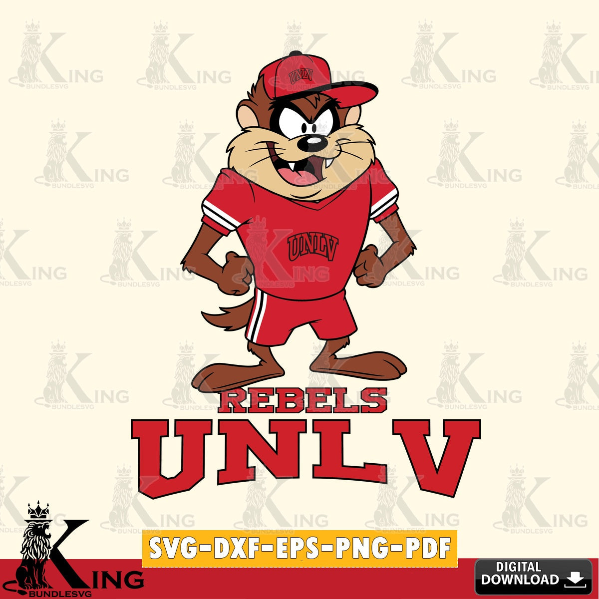 UNLV Rebels Taz Standing Pose SVG file, Cut file  , Digital Download , Instant Download, Taz svg, NCAA svg