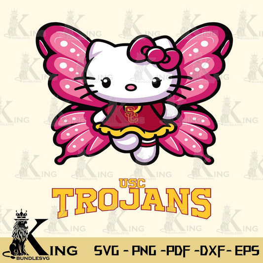 USC Trojans Hello Kitty Dreamscape Svg Eps Dxf Png File, Digital Download
