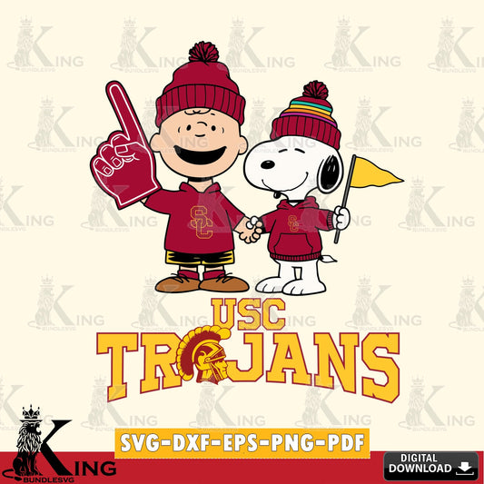 USC Trojans Peanuts Fan Gear SVG, Cricut, Cut file  , Digital Download , Instant Download, Peanuts svg, NCAA svg, Football svg, Sport svg
