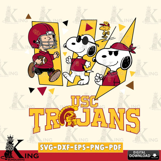 USC Trojans Peanuts Joe Cool SVG, Cricut, Cut file  , Digital Download , Instant Download, Peanuts svg, NCAA svg, Football svg, Sport svg