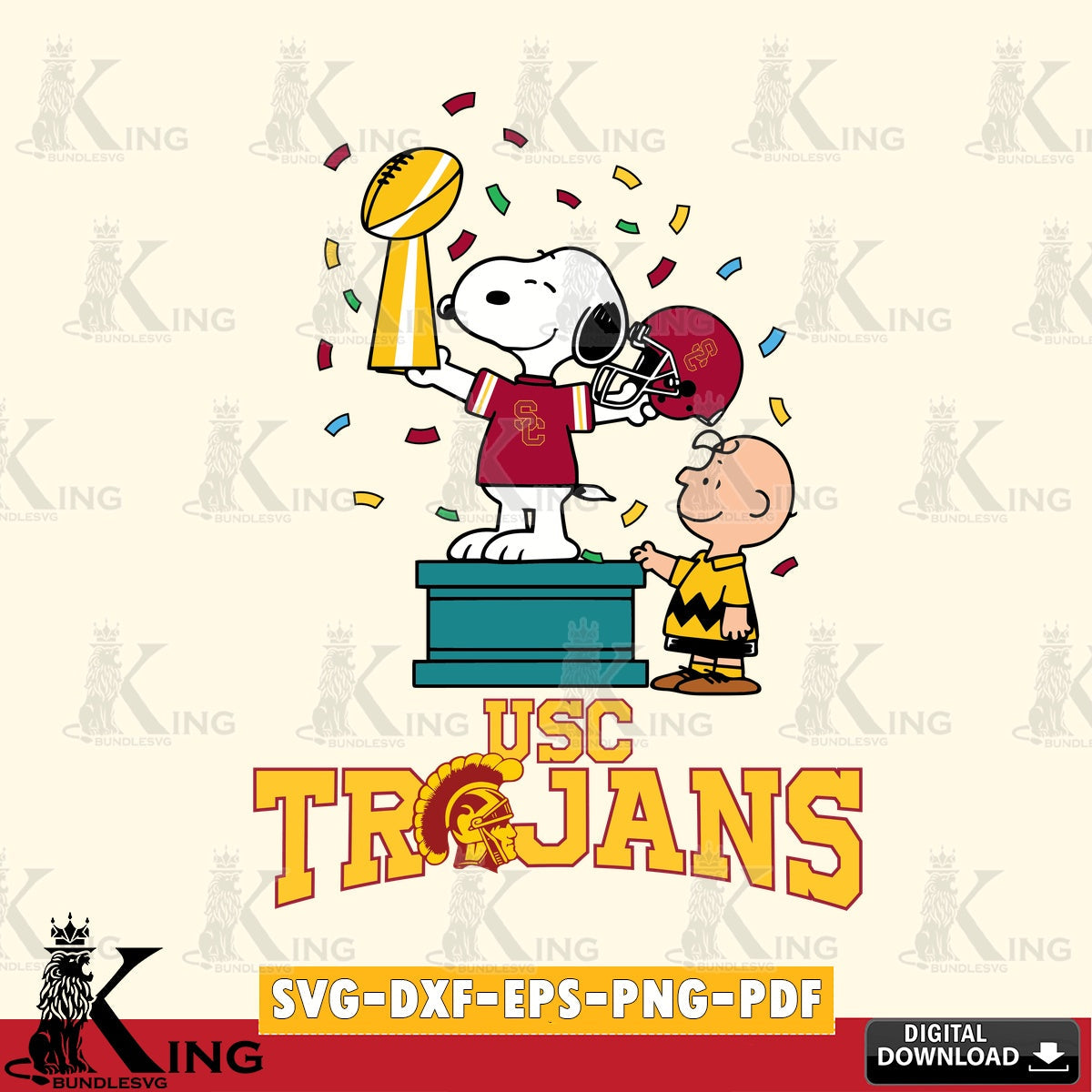 USC Trojans Peanuts Winner SVG, Cricut, Cut file  , Digital Download , Instant Download, Peanuts svg, NCAA svg, Football svg, Sport svg