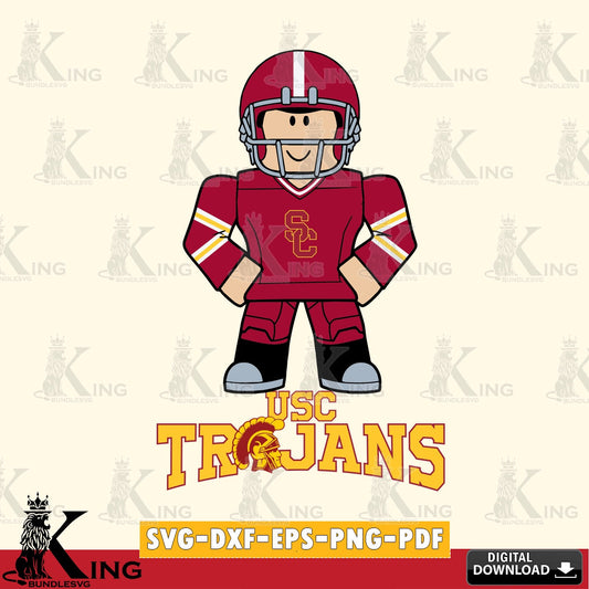 USC Trojans Roblox Cool Football SVG file , NCAA Cricut,  File cut , Digital Download , PDF File