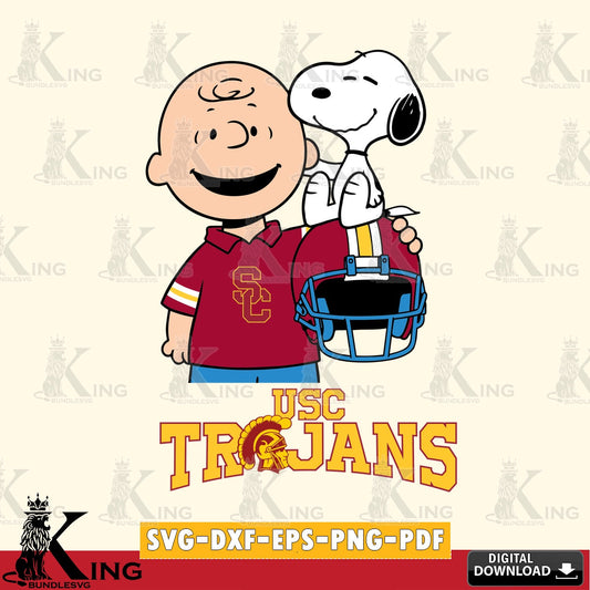 USC Trojans Snoopy On Helmet SVG, Cricut, Cut file  , Digital Download , Instant Download, Peanuts svg, NCAA svg, Football svg, Sport svg