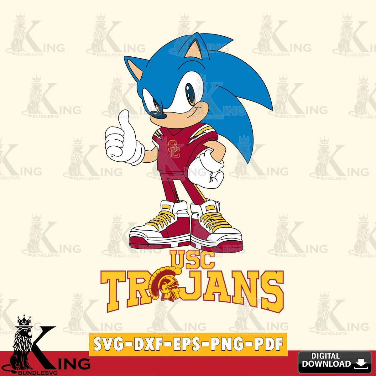 USC Trojans Sonic Like Football SVG file, Vector , Digital Download , PDF File , Instant Download