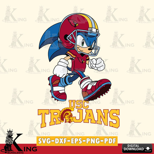 USC Trojans Sonic Ready Football SVG file, Vector , Digital Download , PDF File , Instant Download