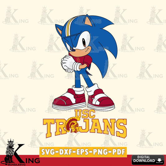 USC Trojans Sonic cute Football SVG file, Vector , Digital Download , PDF File , Instant Download