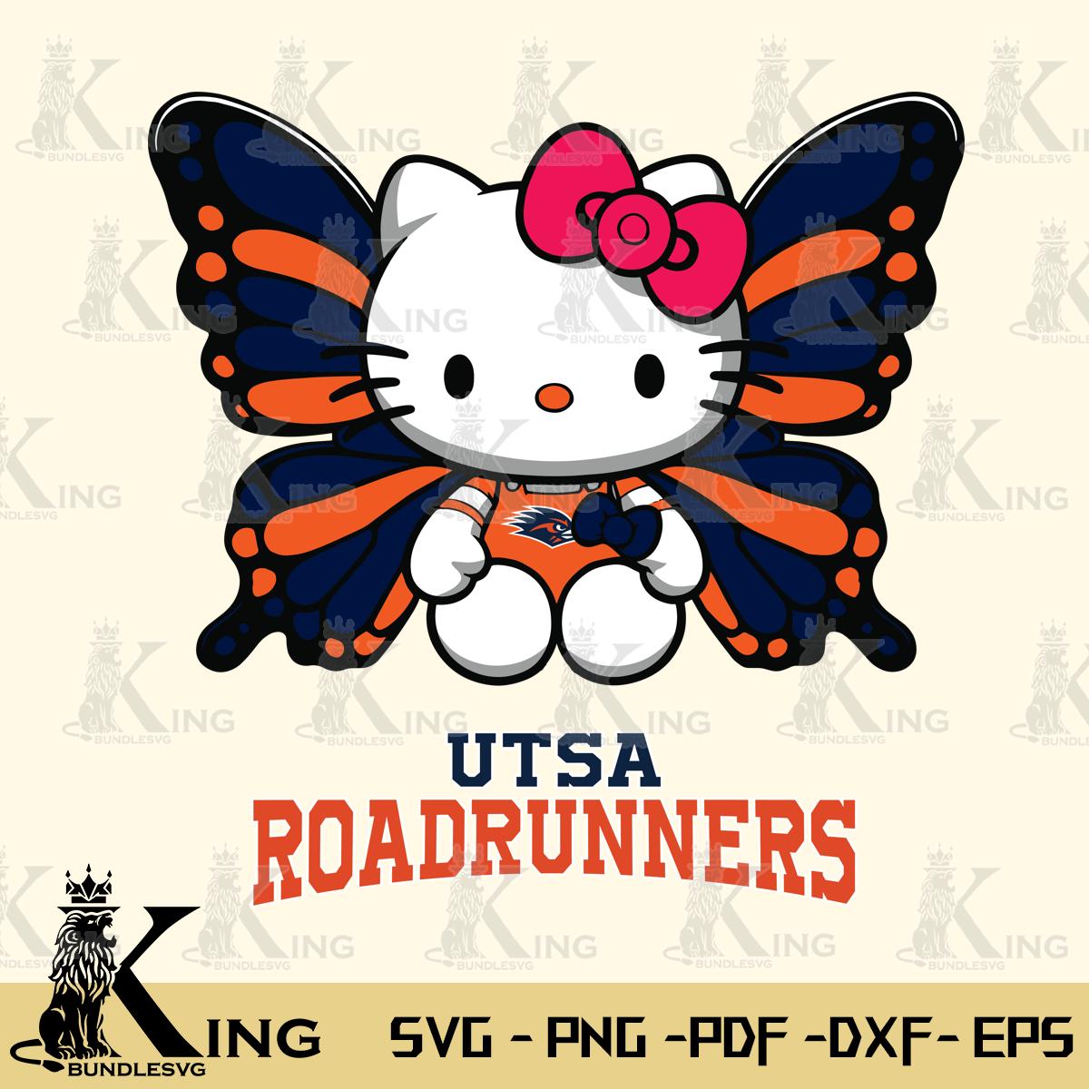 UTSA Roadrunners Butterfly Kitty Delight Svg Eps Dxf Png File, Digital Download