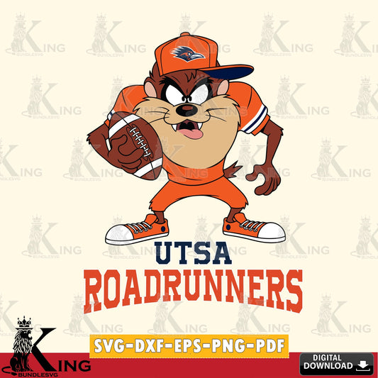 UTSA Roadrunners Đồng phục bóng đá Taz SVG file, Cut file  , Digital Download , Instant Download, Taz svg, NCAA svg