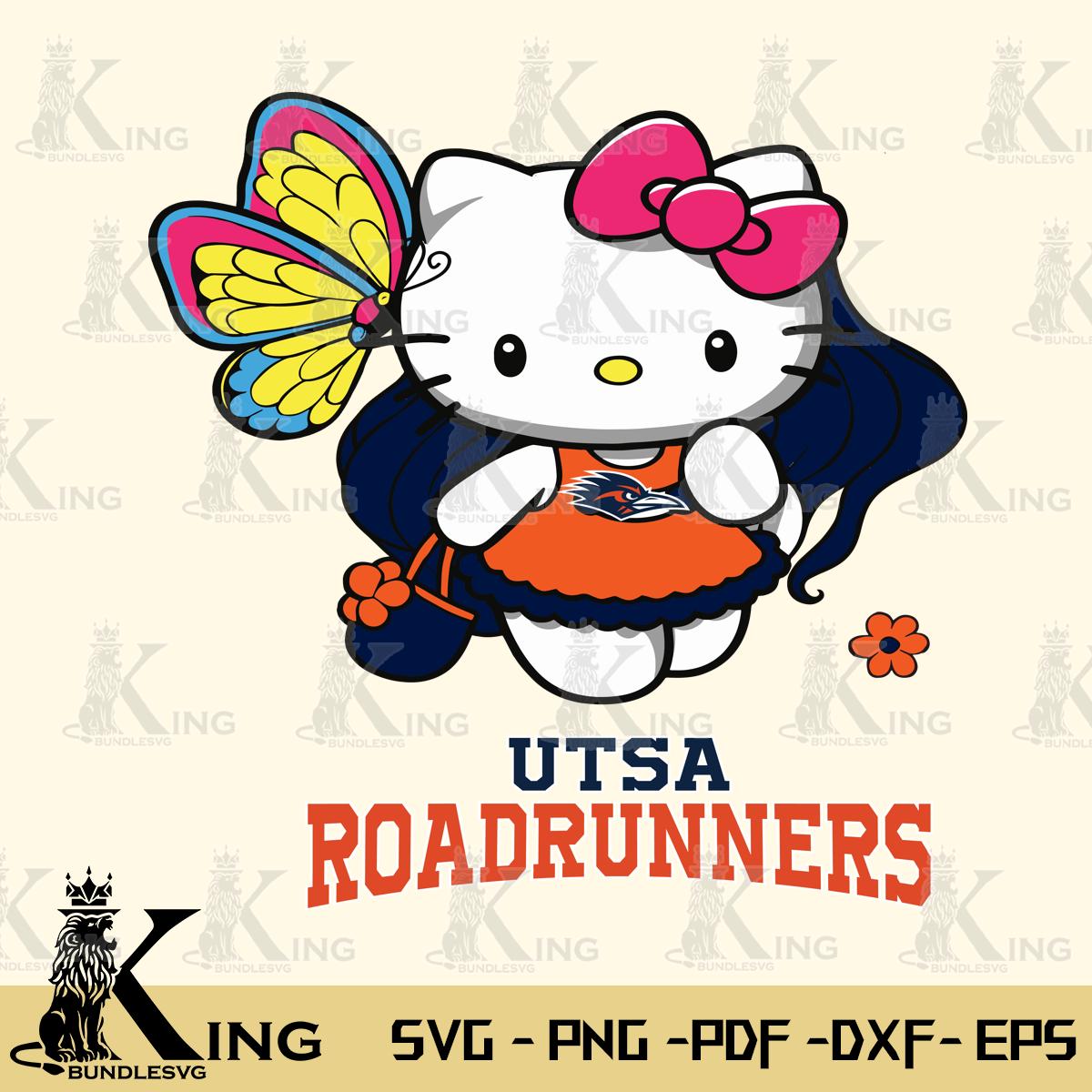 UTSA Roadrunners Kitty Cartoon Svg Eps Dxf Png File, Digital Download