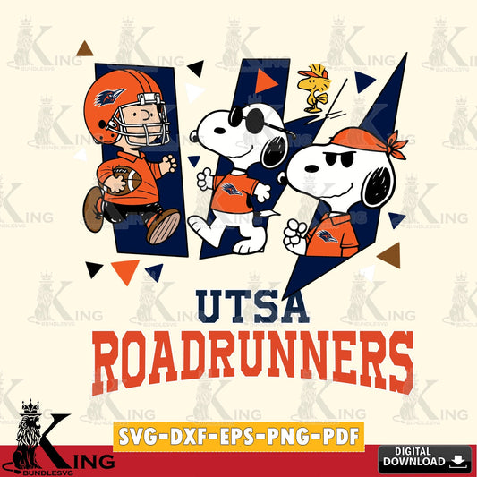 UTSA Roadrunners Peanuts Joe Cool SVG, Cricut, Cut file  , Digital Download , Instant Download, Peanuts svg, NCAA svg, Football svg, Sport svg