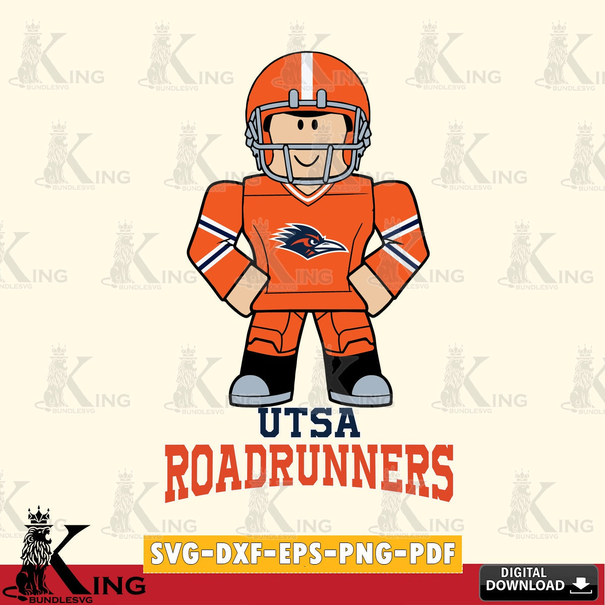 UTSA Roadrunners Roblox Cool Football SVG file , NCAA Cricut,  File cut , Digital Download , PDF File