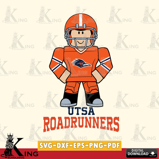 UTSA Roadrunners Roblox Cool Football SVG file , NCAA Cricut,  File cut , Digital Download , PDF File
