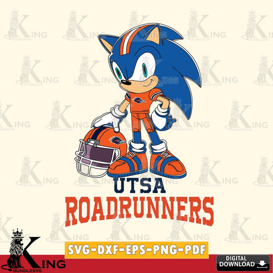 UTSA Roadrunners Sonic Player Football SVG file, Vector , Digital Download , PDF File , Instant Download