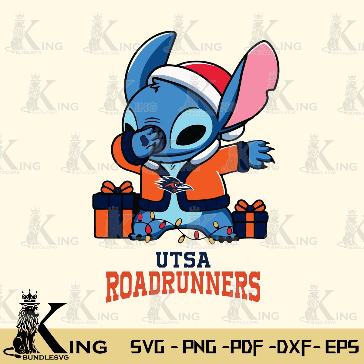 UTSA Roadrunners Stitch Merry Christmas Svg Eps Dxf Png File, Digital Download