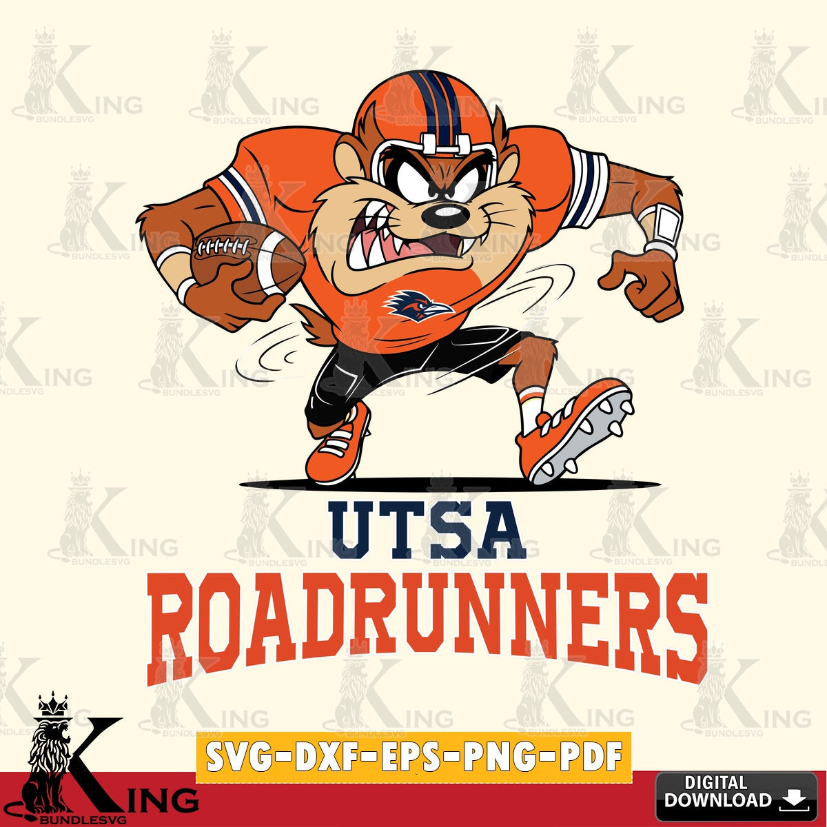 UTSA Roadrunners Taz Football Helmet SVG file, Cut file  , Digital Download , Instant Download, Taz svg, NCAA svg