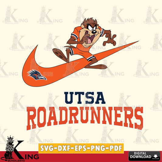 UTSA Roadrunners Taz Football Nike SVG file, Cut file  , Digital Download , Instant Download, Taz svg, NCAA svg