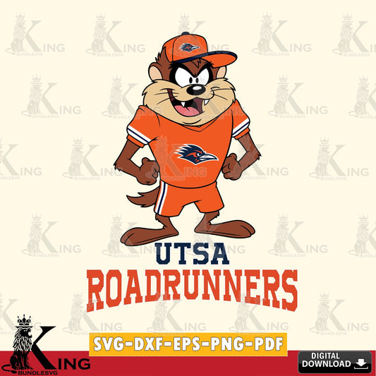 UTSA Roadrunners Taz Standing Pose SVG file, Cut file  , Digital Download , Instant Download, Taz svg, NCAA svg