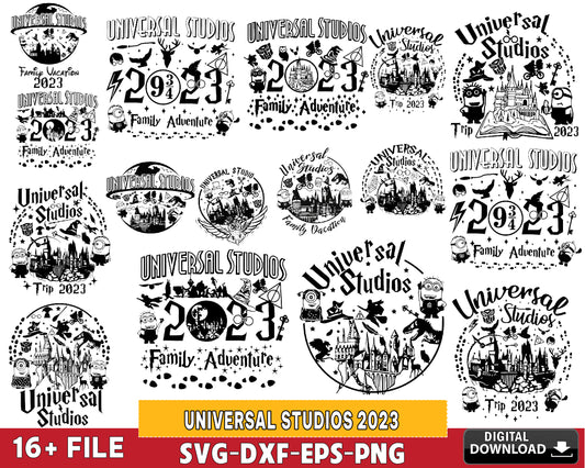 Universal Studios 2023 svg bundle, Universal Studios family adventure png, Universal Studios trip svg bundle DXF EPS PNG, for cricut, file cut Silhouette, Digital download ,Instant Download