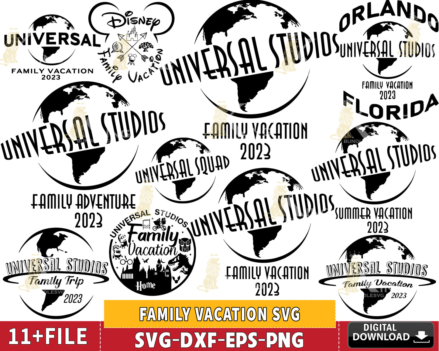 Universal Studios png, Family Vacation Svg File, Vacation 2023 SVG DXF EPS PNG , for Cricut, Silhouette, Digital download ,Instant Download