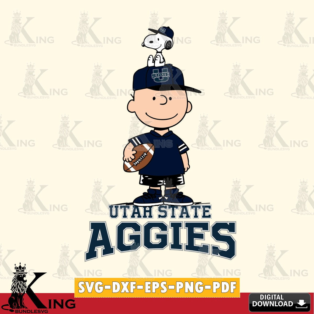 Utah State Aggies Peanuts Football Rugby SVG, Cricut, Cut file  , Digital Download , Instant Download, Peanuts svg, NCAA svg, Football svg, Sport svg