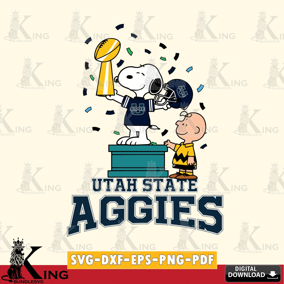 Utah State Aggies Peanuts Winner SVG, Cricut, Cut file  , Digital Download , Instant Download, Peanuts svg, NCAA svg, Football svg, Sport svg