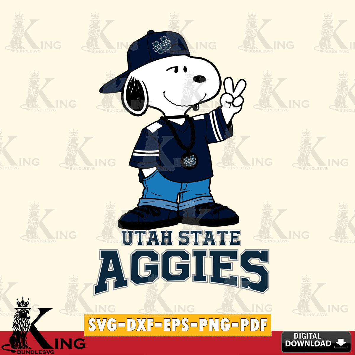 Utah State Aggies Snoopy Say hi SVG, Cricut, Cut file  , Digital Download , Instant Download, Peanuts svg, NCAA svg, Football svg, Sport svg