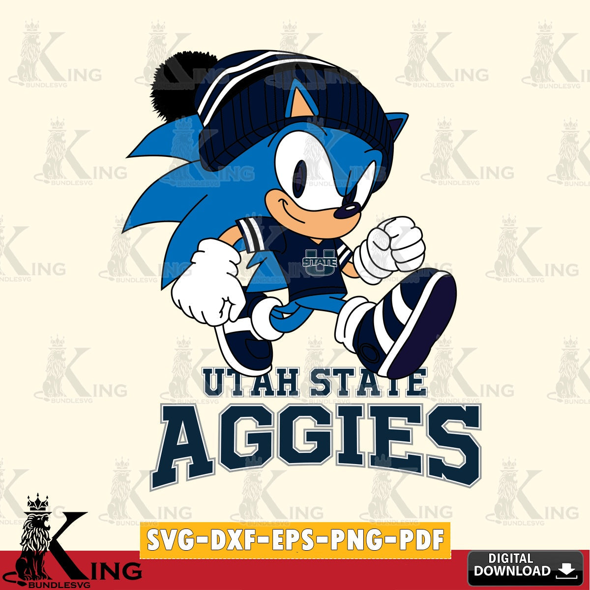 Utah State Aggies Sonic Football SVG file, Vector , Digital Download , PDF File , Instant Download