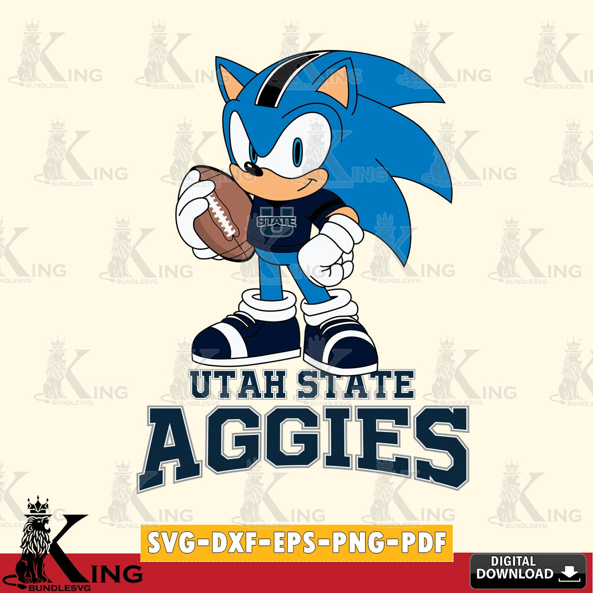 Stylish representation of Utah State Aggies Sonic Game Day ready, high-quality vector for DIY scrapbooking and home decor