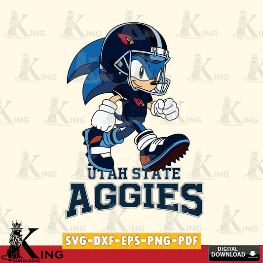 Utah State Aggies Sonic Ready Football SVG file, Vector , Digital Download , PDF File , Instant Download