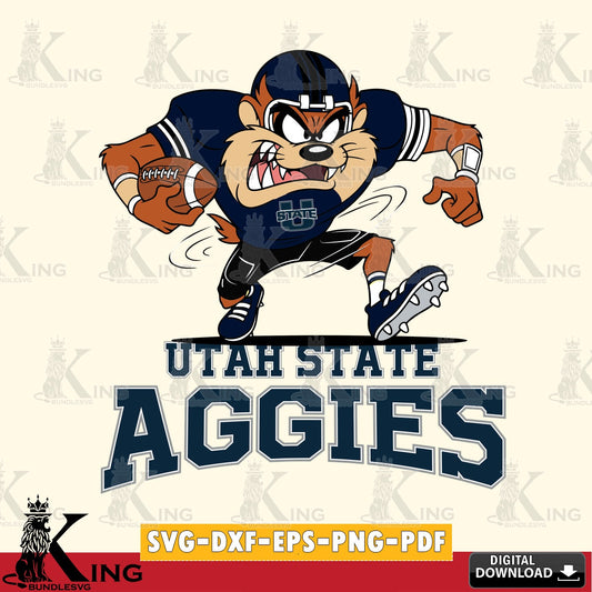 Utah State Aggies Taz Football Helmet SVG file, Cut file  , Digital Download , Instant Download, Taz svg, NCAA svg