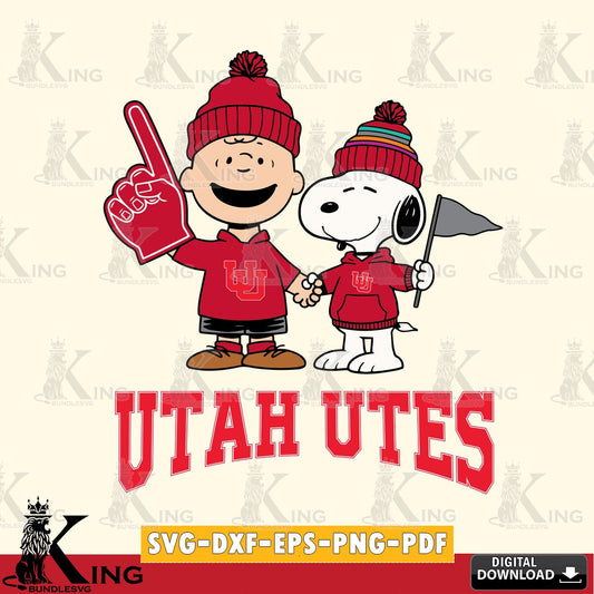 Utah Utes Peanuts Fan Gear SVG, Cricut, Cut file  , Digital Download , Instant Download, Peanuts svg, NCAA svg, Football svg, Sport svg