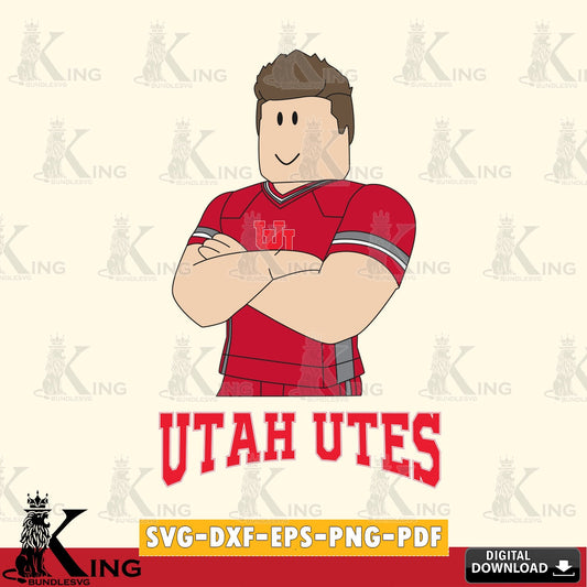 Utah Utes Roblox Football SVG file , NCAA Cricut,  File cut , Digital Download , PDF File