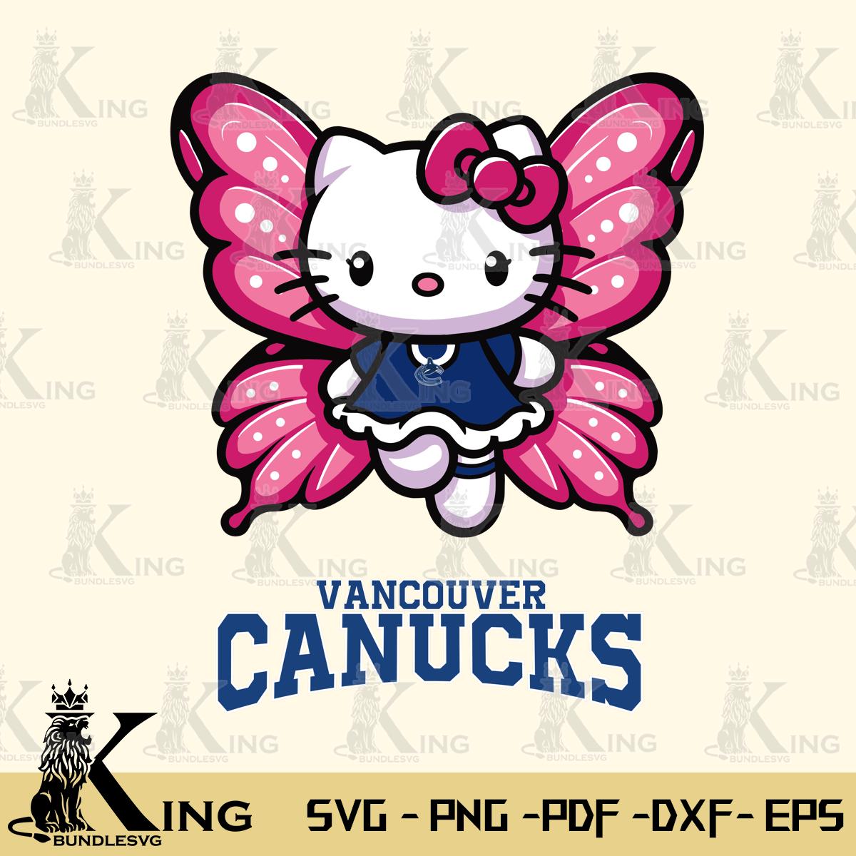 Vancouver Canucks Hello Kitty Dreamscape Svg Eps Dxf Png File, Digital Download