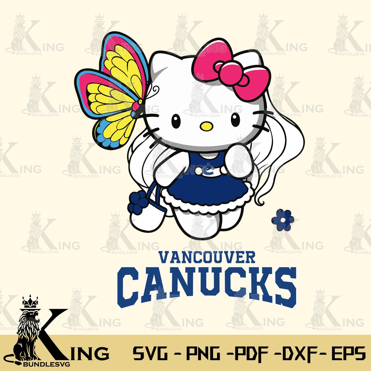 Vancouver Canucks Kitty Cartoon Svg Eps Dxf Png File, Digital Download