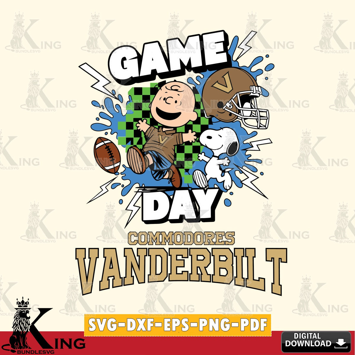 Vanderbilt Commodores Game Day Peanuts SVG, Cricut, Cut file  , Digital Download , Instant Download, Peanuts svg, NCAA svg, Football svg, Sport svg