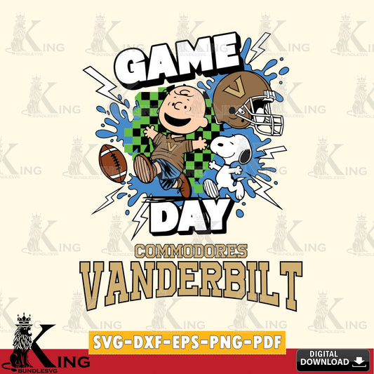 Vanderbilt Commodores Game Day Peanuts SVG, Cricut, Cut file  , Digital Download , Instant Download, Peanuts svg, NCAA svg, Football svg, Sport svg