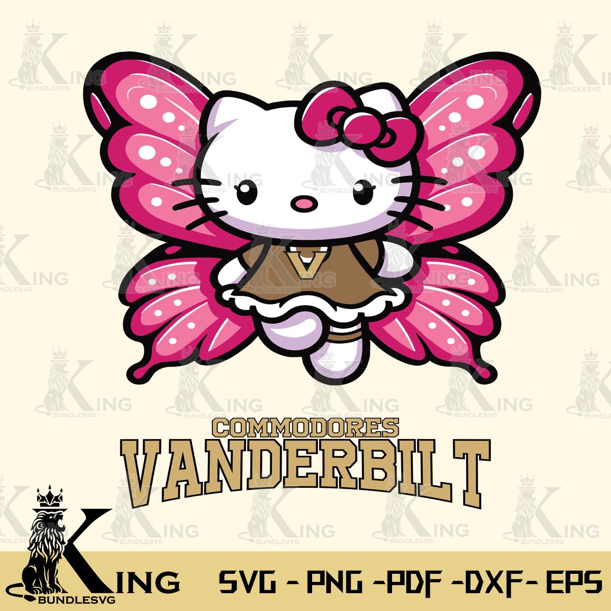 Vanderbilt Commodores Hello Kitty Dreamscape Svg Eps Dxf Png File, Digital Download