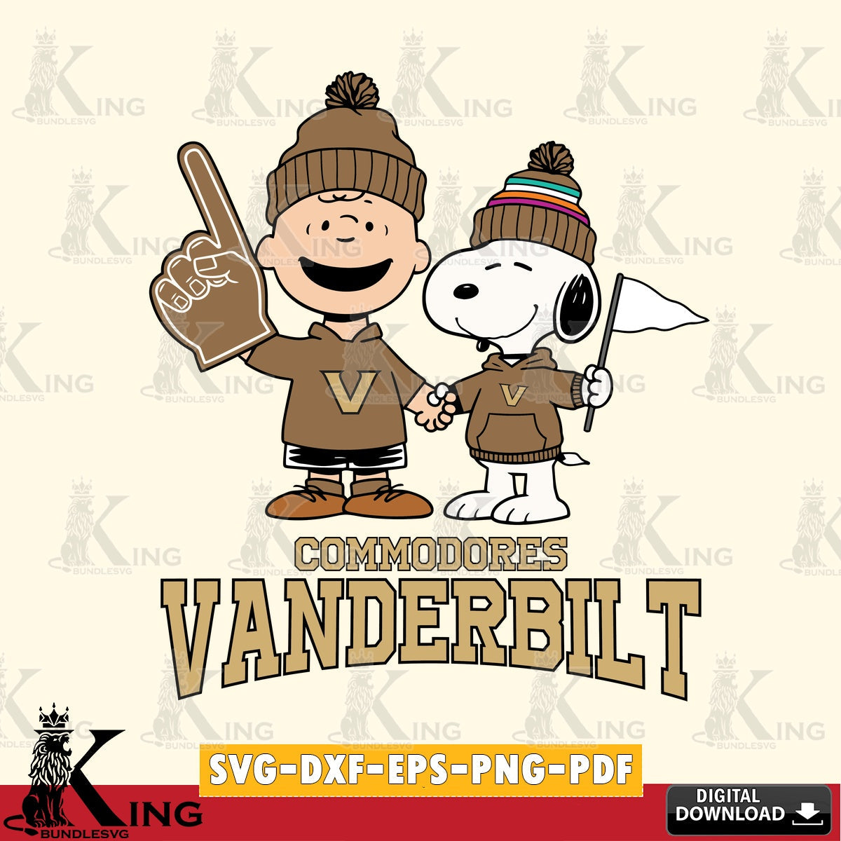 Vanderbilt Commodores Peanuts Fan Gear SVG, Cricut, Cut file  , Digital Download , Instant Download, Peanuts svg, NCAA svg, Football svg, Sport svg