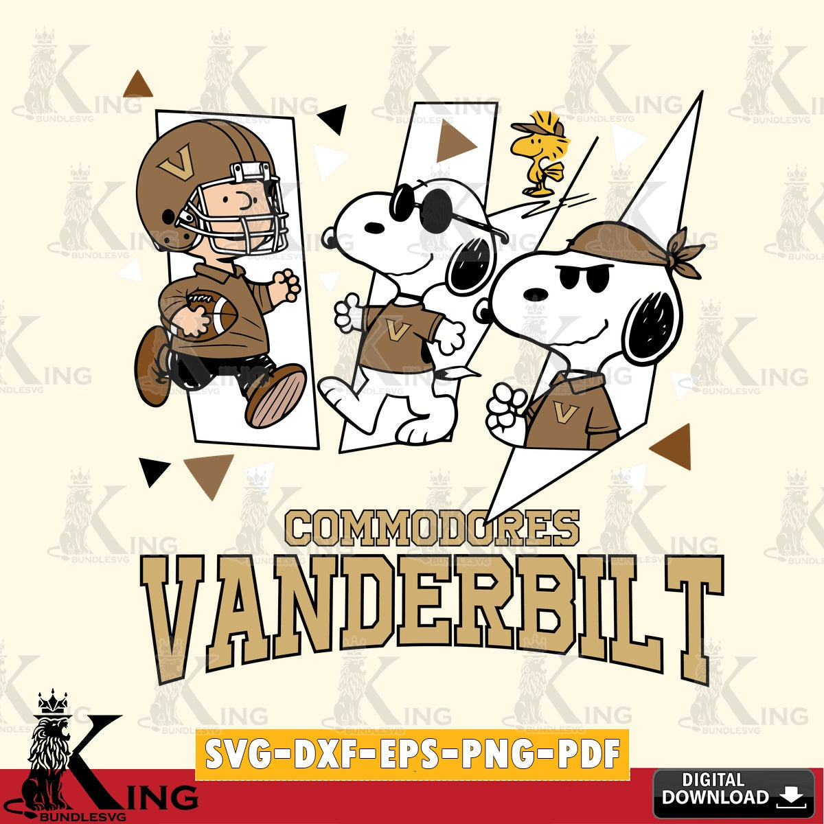 Vanderbilt Commodores Peanuts Joe Cool SVG, Cricut, Cut file  , Digital Download , Instant Download, Peanuts svg, NCAA svg, Football svg, Sport svg
