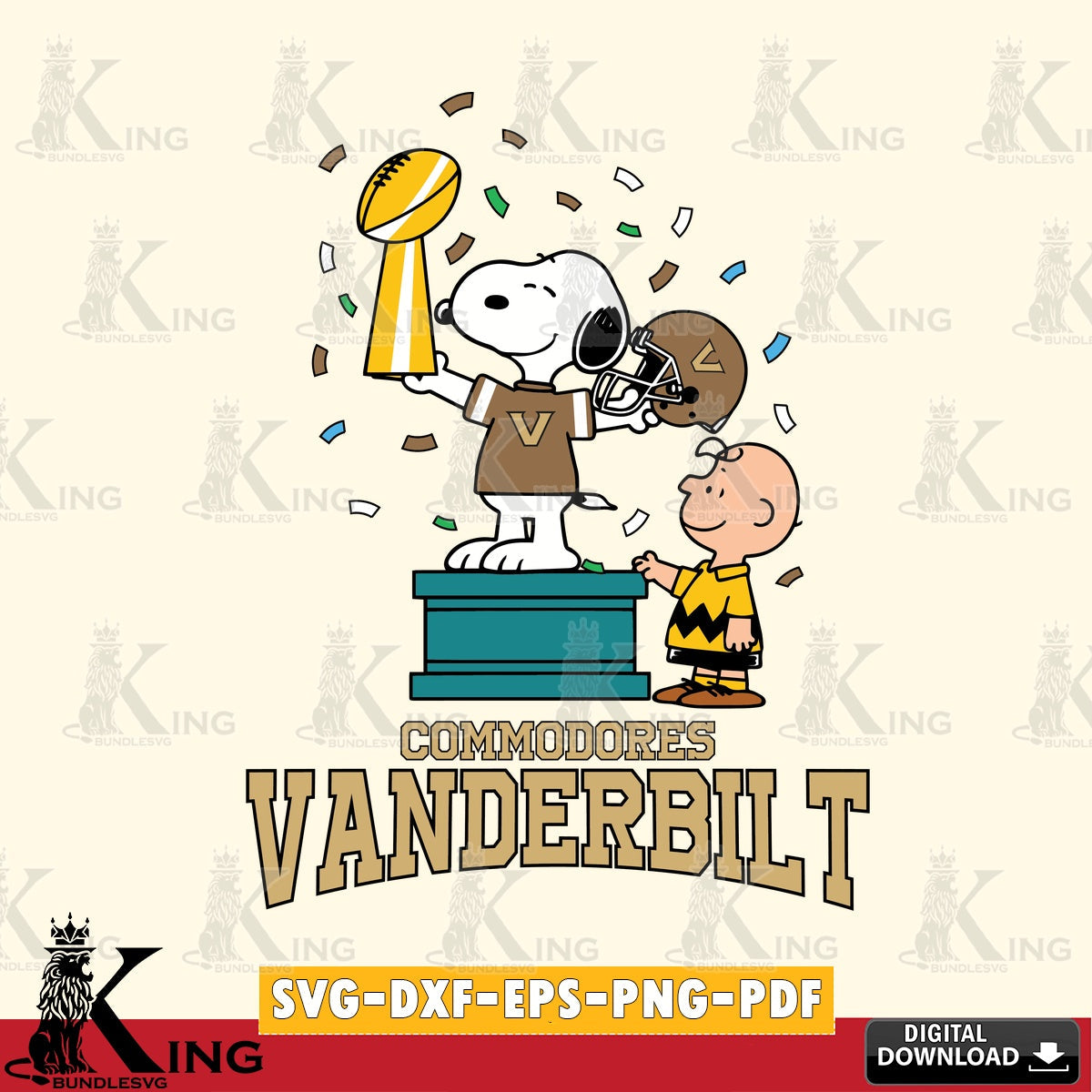 Vanderbilt Commodores Peanuts Winner SVG, Cricut, Cut file  , Digital Download , Instant Download, Peanuts svg, NCAA svg, Football svg, Sport svg