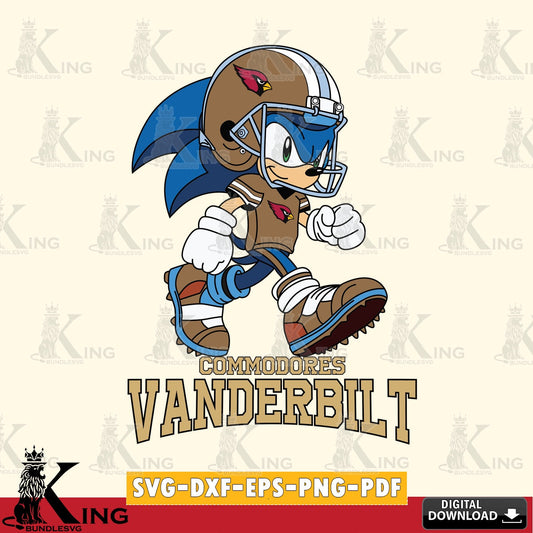 Vanderbilt Commodores Sonic Ready Football SVG file, Vector , Digital Download , PDF File , Instant Download