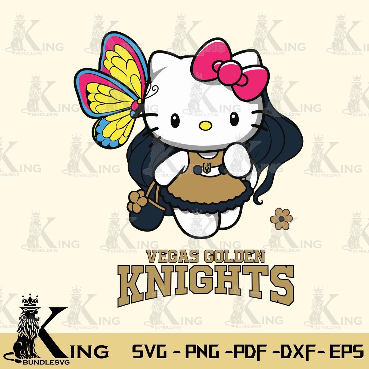 Vegas Golden Knights Kitty Cartoon Svg Eps Dxf Png File, Digital Download