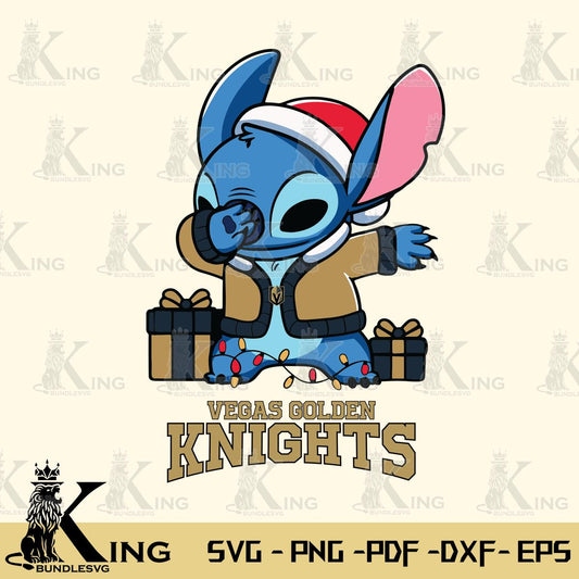 Vegas Golden Knights Stitch Merry Christmas Svg Eps Dxf Png File, Digital Download